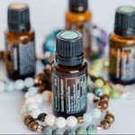 Aromatherapy Lava Stone Handmade Beaded Bracelet Blue Photo 4