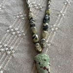 Old Granite green bead necklace, jaspe Africa unique find Photo 0
