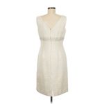 NWT Tahari by Arthur Levine Ivory White and Gold Shift Dress Size 12 Photo 1