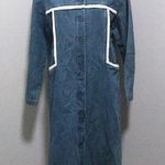 Blue J. Denim Jean Sherpa Vintage Trench Coat Size M Photo 0