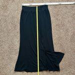 Karen Kane  Maxi Skirt XL Pull On Black Slit Goth Witchy Capsule Basic Photo 6