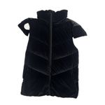 Athleta  Black Lofty Velvet Down Puffer Vest Size XXS Hooded Full Zip Goose Down Photo 1