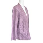 Croft & Barrow  Cardigan Women’s Size M Purple Open Front Long Sleeve Knit Sweater Photo 5