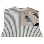 ZARA  Striped High Fashion Woman With Hat Abstract Sleeveless Blouse Top Artsy S Photo 1