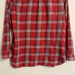 Madewell  Lightweight Ex-Boyfriend Cherry Plaid Button Down Shirt Size Small Photo 8
