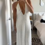 Peppermayo Sparkly White Maxi Dress Photo 0