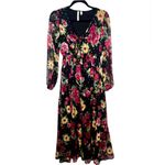 Floral Black Dress metallic shimmer Pink Photo 1