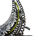 BaubleBar Chunky Statement Y2K Necklace Silver Green White Turquoise  Photo 5