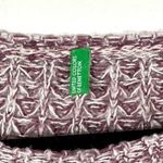 United Colors Of Benetton Purple Chunky Knit Crew Neck Sweater Photo 6