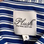NWT Plush Striped Sleep Dress in Blue/White Blue Photo 7