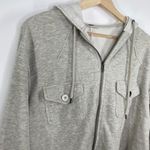 Free People Womens Gray Full Zip Jacket Size S Boxy Oversized Casual Lounge Photo 3