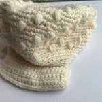 Handmade  Crochet Pattern Knitted Cap Hat White Beige Medium Photo 1