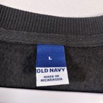 Old Navy  Logo Saturday Panther Gray Long Sleeve Sweat Shirt Size L Photo 3