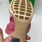 Bottega Veneta 930$ The Line Pink Milkshake Square Toe Heel Strap Sandal Leather Photo 7