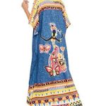 Gypsie Blu kaftan swim cover up one size large xl medium blue dancing beach Orange Photo 1