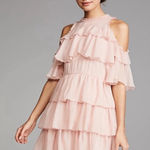 Alice + Olivia  Ruffle Cold Shoulder Mini Dress Size 2 Photo 0