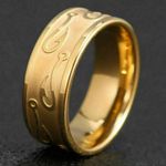 TJ Maxx Titanium Fish Hook Ring Wedding Band Fishing Hunting Mens Unisex Photo 0