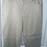 Gloria Vanderbilt  Cotton Spandex Amanda Khaki Light Tan Logo Pockets Pants Sz 18 Photo 3