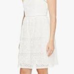 Trina Turk  Dress Picnic Halter Neck Sleeveless Eyelet Dress White Wash Sz 6 EUC Photo 1