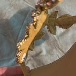 Mystique Boutique Mystique “Belize Wedge” Boutique Gold and Pink Crystal Sandals (no box) Photo 8