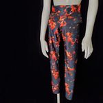 Joy Lab Black & Orange Floral Leggings (XS) Photo 2