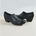 Clarks  Emily Amelia Leather Shoes Women  8.5 M Black Office Business Casual EUC Photo 2