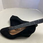 Merona  Women’s Wedge Heels Size 7.5 Black Faux Suede‎ Photo 6