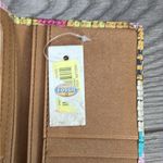 Fossil NWOT Long Bifold Wallet Weave Design Yellow Brown Photo 6