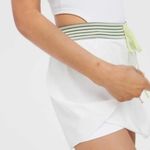 Aerie NWT Ribbed Cut Out Athletic Tennis Skort Dress Romper White Large Photo 3