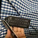 Universal Standard  for j‎ Crew gingham navy blouse size small Photo 3