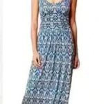 Anthropologie Vanessa Virginia blue print maxi dress with pockets. Small Photo 0