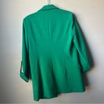 Jules & Leopold  Blazer Womens 3/4 Ruched Sleeve Green Jacket Size Medium Preppy Photo 3