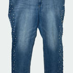 Anthology Sadie Slim Pearl Embellished Sz 24 Womens Denim Jeans Decorative Y2K Blue Photo 0