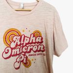 Bella Canvas 💥  Alpha Omicron Pi Pink Retro Crewneck Top Photo 0