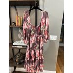 Sachin + Babi Jamie Blurred Floral Chiffon Midi Dress Purple Womens Size 6 Photo 4