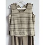 Ming Wang  2pc Cami Pant Set Women’s Large‎ Light Brown Acrylic Stretchy Comfort Photo 5