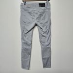 Pierre Balmain Womens Gray Moto Bike Pants Size 29 Photo 4