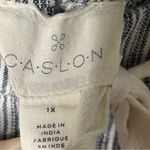 Caslon  Size 1x Lightweight Beach Summer Pants Vacation Striped White Blue Photo 8