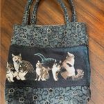 Source Unknown Cat Victorian‎ Kitten Kitty Needle Point Tote Handbag Carry All Photo 2