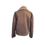 Reformation  Arlington Shearling Jacket in Chocolate Brown Sz Med Photo 3