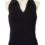 DKNY Jeans Black Fitted Sleeveless Knit Ribbed Top L Photo 0