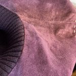 Vintage Pursuits, Ltd. size Small Genuine Leather and Sweater Combo Jacket Purple Photo 11