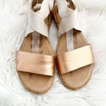 Sorel | Leather Sandals Sandal Natural Rose Gold Pink Beige Stretch | Size 9 Photo 2