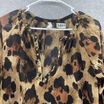 Lounge Beach Lunch  Women's Blouse Animal Print Sheer V Neck Size XS 3/4 Sleeve Photo 9