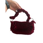 Vintage Payless Shoe‎ Source Women’s Maroon Handbag Velvet Small Y2K Boho Red Photo 10