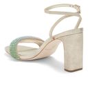 Loeffler Randall  Shay Rainbow Crystal Metallic Gold Ankle Strap Sandal NWT 10.5 Photo 2