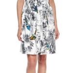 Milly  Isadora tropical birds sleeveless fitted gathered skirt racerback dress 2 Photo 0