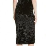 Alice + Olivia  Black ‘Cate’ Crushed Velvet Midi Slip Dress Photo 1