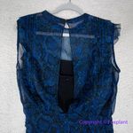 New! AllSaints Hali Tamora Dress Royal Blue Snakeskin Animal Print ruched,‎ 6 Photo 10