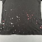 Chaser AC/DC Shirt Womens Small  Black Let There Be Rock Distressed Paint Tee Photo 14